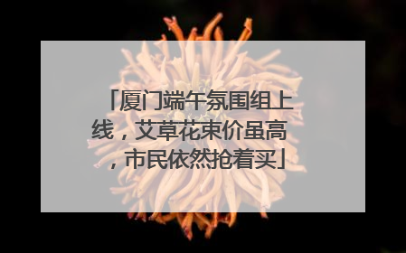 厦门端午氛围组上线，艾草花束价虽高，市民依然抢着买