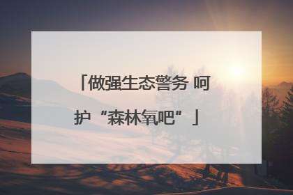 做强生态警务 呵护“森林氧吧”