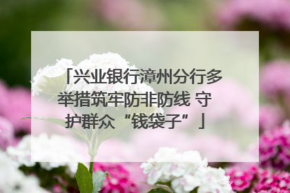兴业银行漳州分行多举措筑牢防非防线 守护群众“钱袋子”