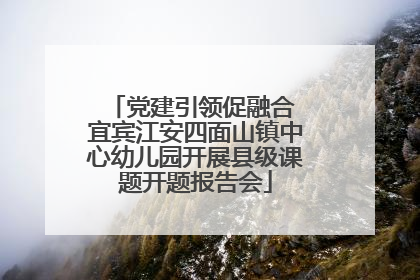 党建引领促融合 宜宾江安四面山镇中心幼儿园开展县级课题开题报告会