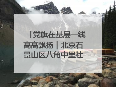党旗在基层一线高高飘扬｜北京石景山区八角中里社区党委：用脚步丈量民生