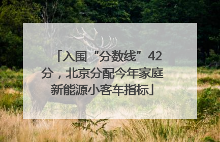 入围“分数线”42分，北京分配今年家庭新能源小客车指标