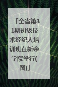 全省第31期初级技术经纪人培训班在新余学院举行(图)