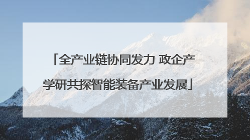 全产业链协同发力 政企产学研共探智能装备产业发展