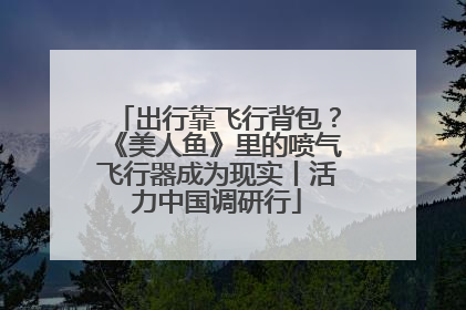 出行靠飞行背包？《美人鱼》里的喷气飞行器成为现实丨活力中国调研行