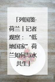 列国鉴·荷兰丨记者观察：“低地国家”荷兰如何与水共生