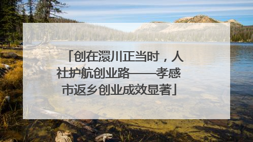 创在澴川正当时，人社护航创业路——孝感市返乡创业成效显著