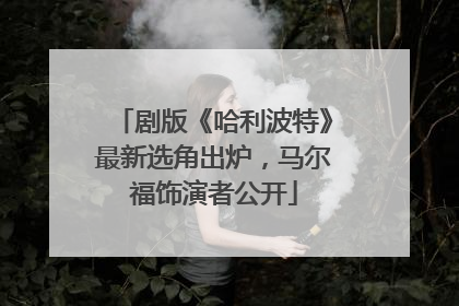 剧版《哈利波特》最新选角出炉，马尔福饰演者公开