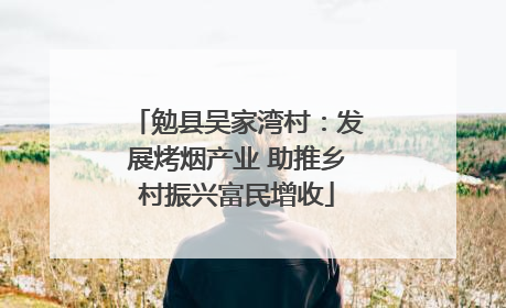勉县吴家湾村：发展烤烟产业 助推乡村振兴富民增收