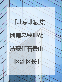 北京北辰集团副总经理胡浩获任石景山区副区长