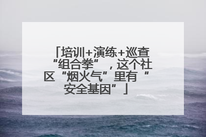 培训+演练+巡查“组合拳”，这个社区“烟火气”里有“安全基因”