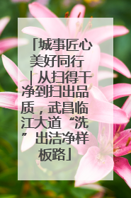 城事匠心 美好同行｜从扫得干净到扫出品质，武昌临江大道“洗”出洁净样板路