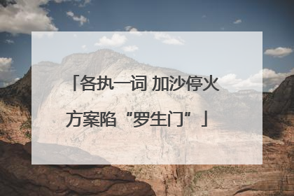 各执一词 加沙停火方案陷“罗生门”