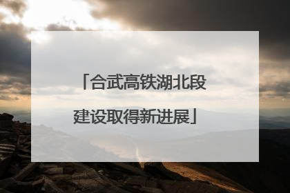 合武高铁湖北段建设取得新进展