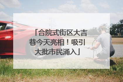 合院式街区大吉巷今天亮相！吸引大批市民涌入