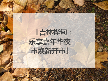 吉林桦甸：乐享嘉年华夜市焕新开市