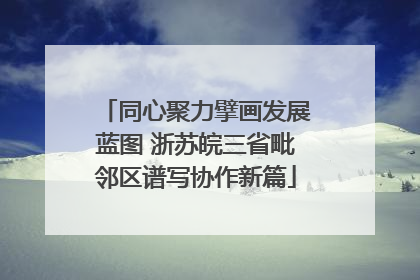 同心聚力擘画发展蓝图 浙苏皖三省毗邻区谱写协作新篇