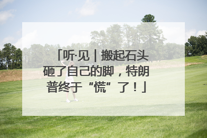 听·见｜搬起石头砸了自己的脚，特朗普终于“慌”了！