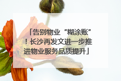 告别物业“糊涂账”！长沙再发文进一步推进物业服务品质提升