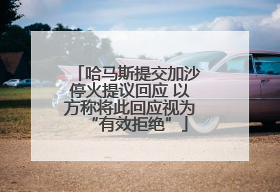 哈马斯提交加沙停火提议回应 以方称将此回应视为“有效拒绝”