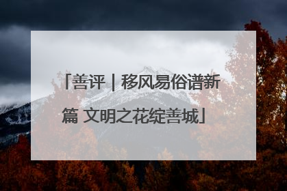 善评｜移风易俗谱新篇 文明之花绽善城