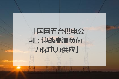 国网五台供电公司：迎战高温负荷 力保电力供应