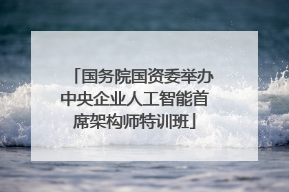 国务院国资委举办中央企业人工智能首席架构师特训班