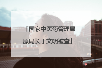 国家中医药管理局原局长于文明被查