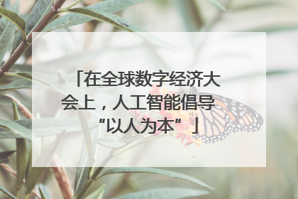 在全球数字经济大会上，人工智能倡导“以人为本”