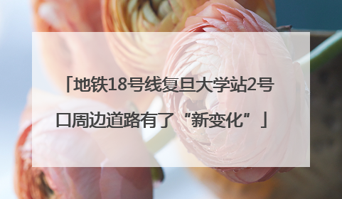 地铁18号线复旦大学站2号口周边道路有了“新变化”