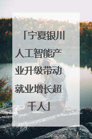 宁夏银川人工智能产业升级带动就业增长超千人