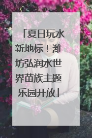 夏日玩水新地标！潍坊弘润水世界苗族主题乐园开放