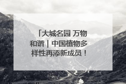 大城名园 万物和谐｜中国植物多样性再添新成员！它只在西藏墨脱
