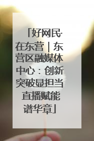 好网民·在东营｜东营区融媒体中心：创新突破显担当 直播赋能谱华章