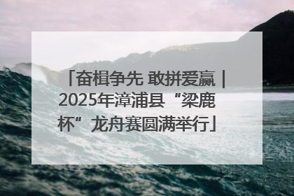 奋楫争先 敢拼爱赢｜2025年漳浦县“梁鹿杯”龙舟赛圆满举行