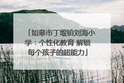 如皋市丁堰镇刘海小学：个性化教育 解锁每个孩子的超能力