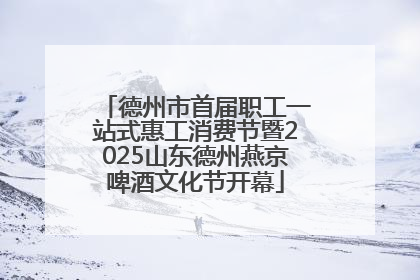 德州市首届职工一站式惠工消费节暨2025山东德州燕京啤酒文化节开幕