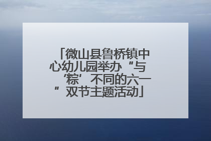 微山县鲁桥镇中心幼儿园举办“与‘粽’不同的六一”双节主题活动