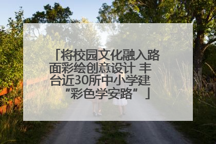 将校园文化融入路面彩绘创意设计 丰台近30所中小学建“彩色学安路”