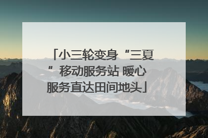 小三轮变身“三夏”移动服务站 暖心服务直达田间地头