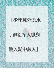少年意外落水，退役军人纵身跳入湖中救人
