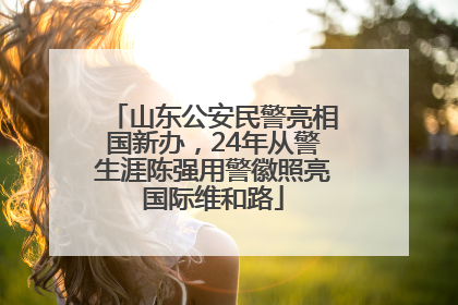 山东公安民警亮相国新办，24年从警生涯陈强用警徽照亮国际维和路