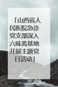 山西省人民医院急诊党支部深入六味斋基地开展主题党日活动