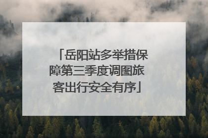 岳阳站多举措保障第三季度调图旅客出行安全有序