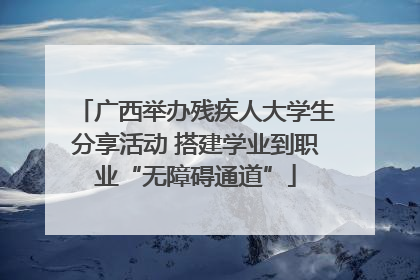 广西举办残疾人大学生分享活动 搭建学业到职业“无障碍通道”