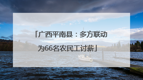 广西平南县：多方联动为66名农民工讨薪