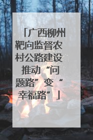 广西柳州靶向监督农村公路建设 推动“问题路”变“幸福路”