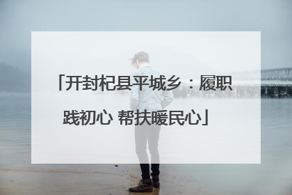 开封杞县平城乡：履职践初心 帮扶暖民心