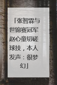 张智霖与世锦赛冠军赵心童切磋球技，本人发声：很梦幻