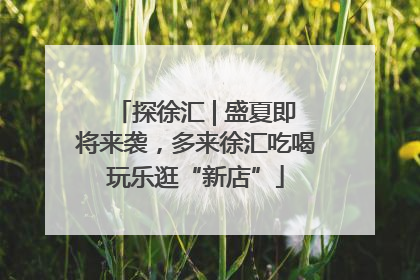 探徐汇 | 盛夏即将来袭，多来徐汇吃喝玩乐逛“新店”
